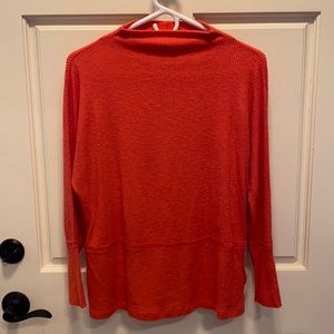 Anthropologie Coral Mock Neck Sweater